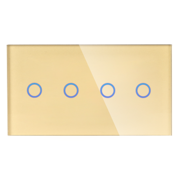 Panel Szklany Podwójny 2G2G Złoty DC Smart Home