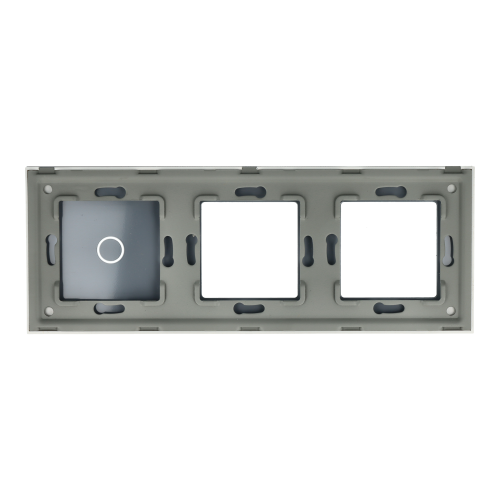 Panel Szklany Potrójny 1G2F Biały DC Smart Home