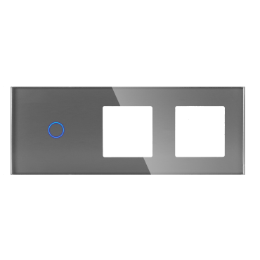 Panel Szklany Potrójny 1G2F Szary DC Smart Home