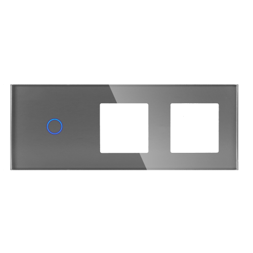Panel Szklany Potrójny 1G2F Szary DC Smart Home