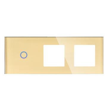 Panel Szklany Potrójny 1G2F Złoty DC Smart Home