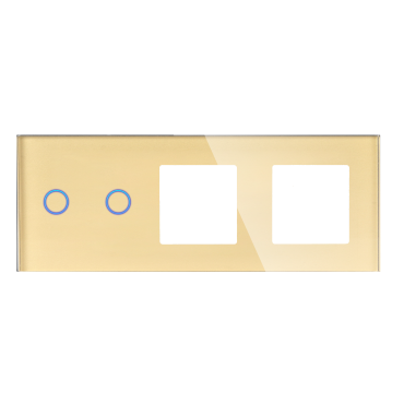 Panel Szklany Potrójny 2G2F Złoty DC Smart Home