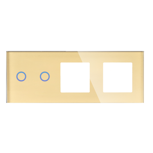 Panel Szklany Potrójny 2G2F Złoty DC Smart Home