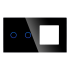 Panel Szklany Podwójny 2G1F Czarny DC Smart Home