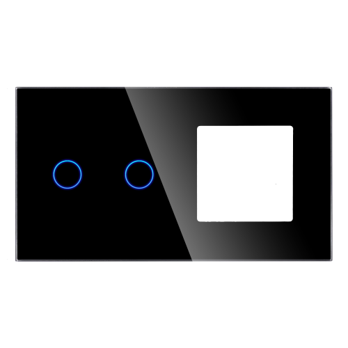 Panel Szklany Podwójny 2G1F Czarny DC Smart Home