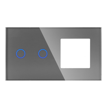 Panel Szklany Podwójny 2G1F Szary DC Smart Home