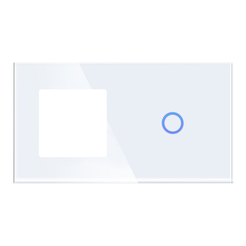 Panel Szklany Podwójny 1F1G Biały DC Smart Home