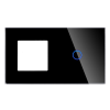 Panel Szklany Podwójny 1F1G Czarny DC Smart Home