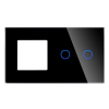 Panel Szklany Podwójny 1F2G Czarny DC Smart Home