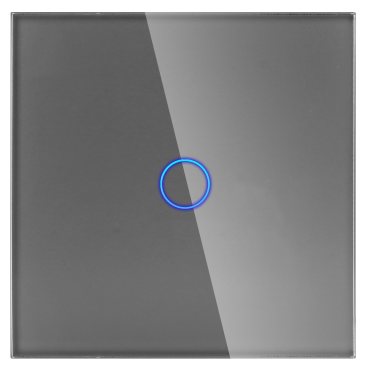 Panel Szklany Pojedynczy 1G Szary DC Smart Home