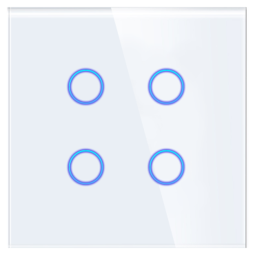 Panel Szklany Pojedynczy 4G Biały DC Smart Home