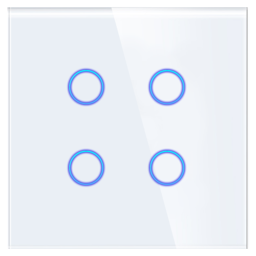 Panel Szklany Pojedynczy 4G Biały DC Smart Home