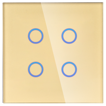 Panel Szklany Pojedynczy 4G Złoty DC Smart Home