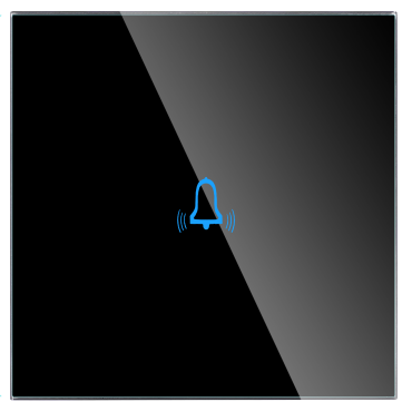 Panel Szklany Pojedynczy Dzwonkowy Czarny DC Smart Home