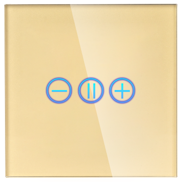 Panel Szklany Pojedynczy Ściemniacz Złoty DC Smart Home