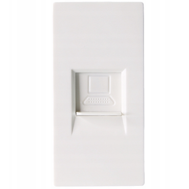 Moduł gniazda LAN CAT6 RJ45 internetu biały DC SMART HOME