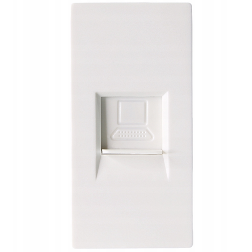 Moduł gniazda LAN CAT6 RJ45 internetu biały DC SMART HOME