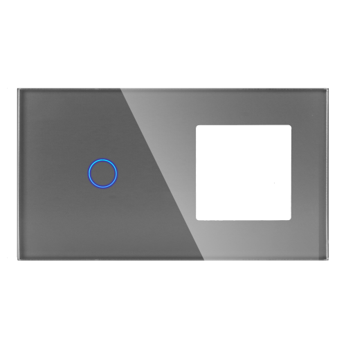 Panel Szklany Podwójny 1G1F Szary DC Smart Home