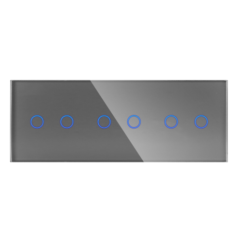 Panel Szklany Potrójny 2G2G2G Szary DC Smart Home