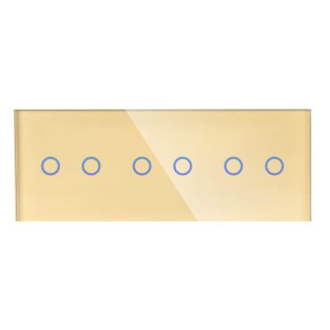 Panel Szklany Potrójny 2G2G2G Złoty DC Smart Home