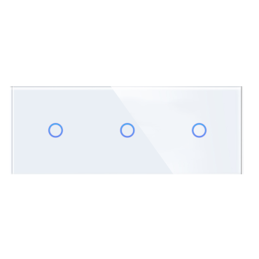 Panel Szklany Potrójny 1G1G1G Biały DC Smart Home