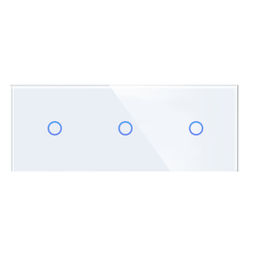 Panel Szklany Potrójny 1G1G1G Biały DC Smart Home