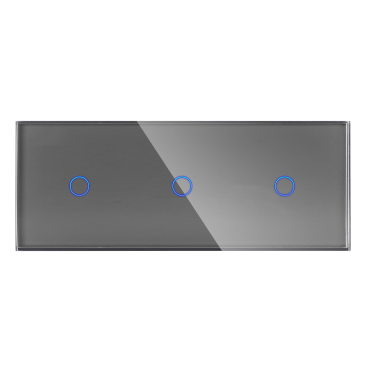 Panel Szklany Potrójny 1G1G1G Szary DC Smart Home