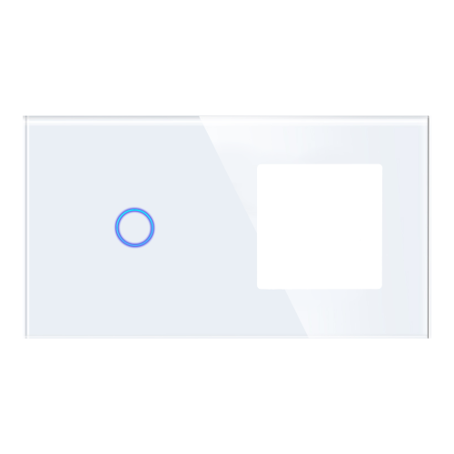 Panel Szklany Podwójny 1G1F Biały DC Smart Home