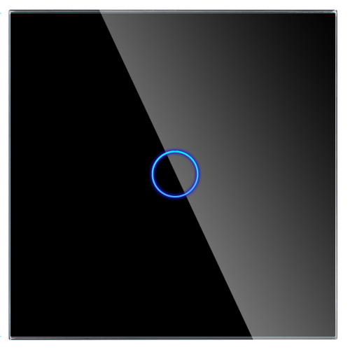 Włącznik dotykowy pojedynczy Czarny Bez N