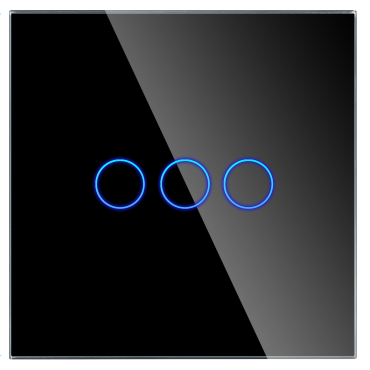 Włącznik dotykowy potrójny ZigBee 2.4GHz Czarny Bez N