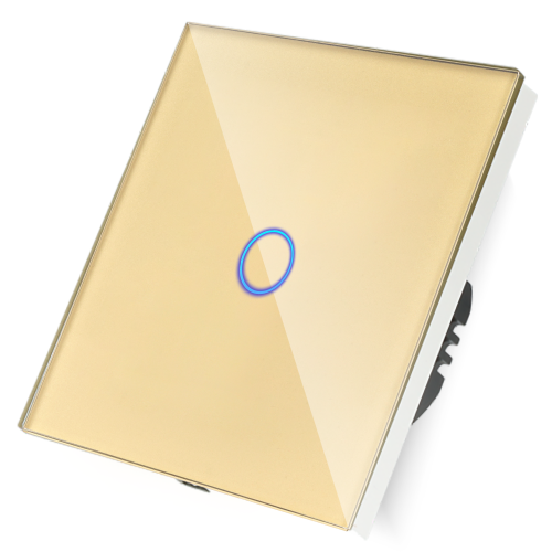 Włącznik dotykowy pojedynczy Wi-Fi Złoty Only Live Line Bez N