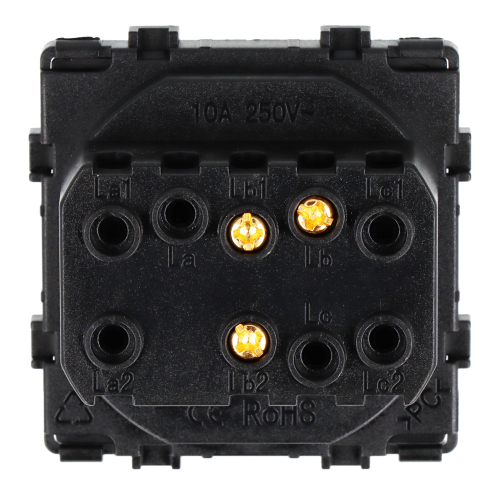 Moduł włącznik mechaniczny światła pojedynczy schodowy czarny