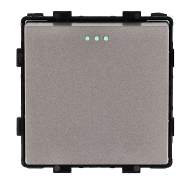Moduł włącznik mechaniczny światła pojedynczy schodowy szary