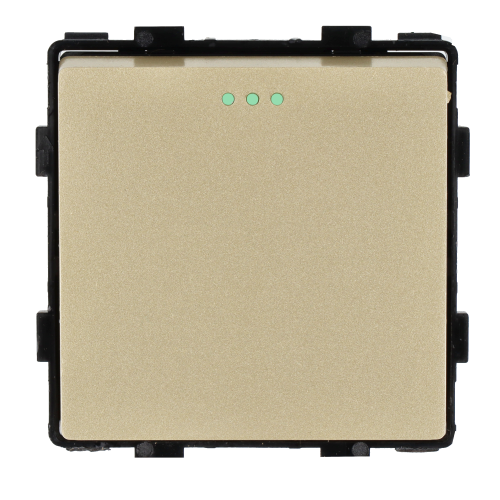 Moduł włącznik mechaniczny światła pojedynczy krzyżowy złoty