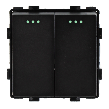 Moduł włącznik mechaniczny światła podwójny czarny