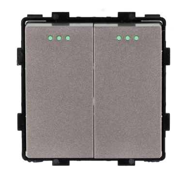 Moduł włącznik mechaniczny światła podwójny szary