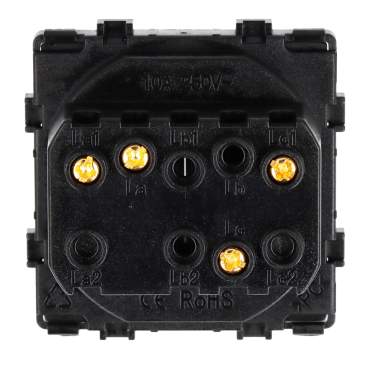 Moduł włącznik mechaniczny światła podwójny szary