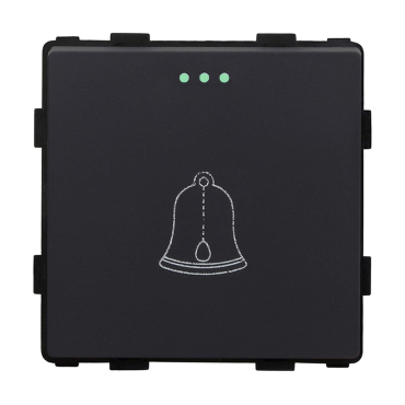 Moduł włącznik mechaniczny dzwonkowy impulsowy czarny