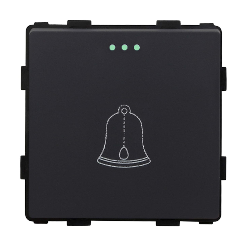 Moduł włącznik mechaniczny dzwonkowy impulsowy czarny