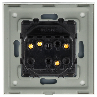 Włącznik szklany mechaniczny światła podwójny złoty