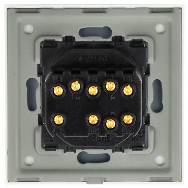 Włącznik szklany mechaniczny światła potrójny schodowy złoty