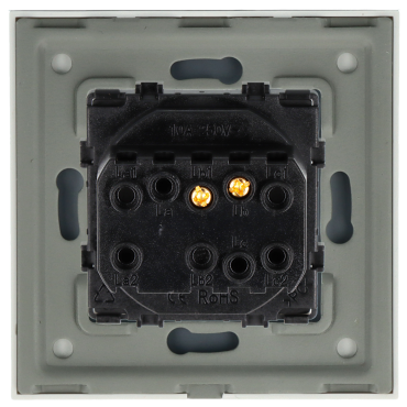 Włącznik szklany mechaniczny dzwonkowy impulsowy biały