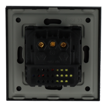 Gniazdo elektryczne pojedyncze z ładowarką USB A+A Czarne z ramką szklaną