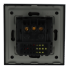 Gniazdo elektryczne pojedyncze z ładowarką USB A+A Czarne z ramką szklaną