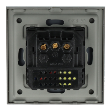 Gniazdo elektryczne pojedyncze z ładowarką USB A+A Szare z ramką szklaną