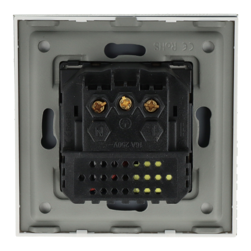 Gniazdo elektryczne pojedyncze z ładowarką USB A+A Złote z ramką szklaną