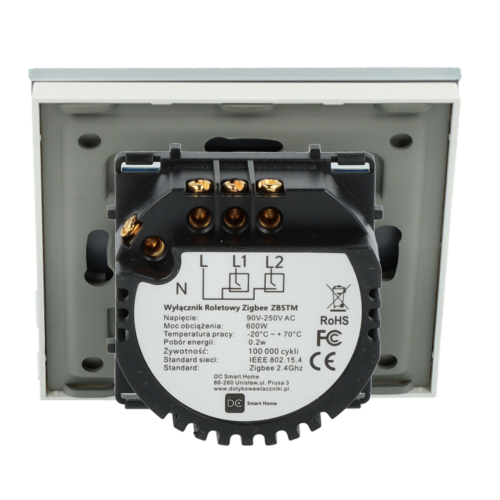 Włącznik dotykowy Rolet (Żaluzjowy) ZigBee Biały z N