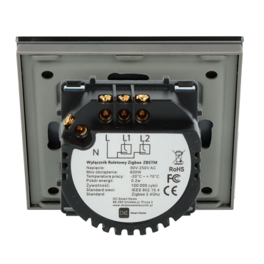 Włącznik dotykowy Rolet (Żaluzjowy) ZigBee Szary z N