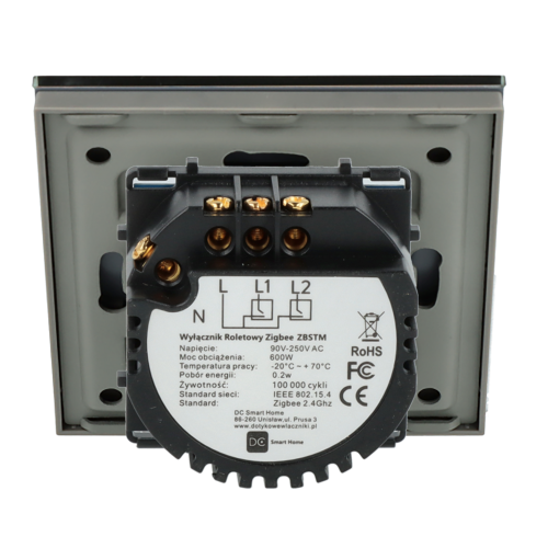 Włącznik dotykowy Rolet (Żaluzjowy) ZigBee Szary z N