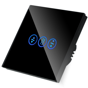 Włącznik dotykowy Rolet (Żaluzjowy) Wi-Fi Czarny z N z Podtrzymaniem